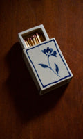 Naeos handmade stoneware flower matchbox — luxury ceramic decorative object for the home
